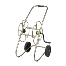 Trolley Mounted 50M 1/2" / 35M 3/4" Hose Stainless Steel Manual Hose Reel