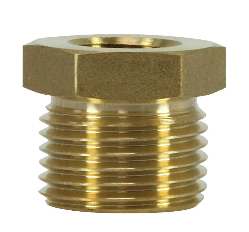 Female To Male Brass Reduction Nipple Adapter 1/4"F To 3/8"M