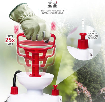 Netta Pump Action Garden Pressure Sprayer 5 Litre