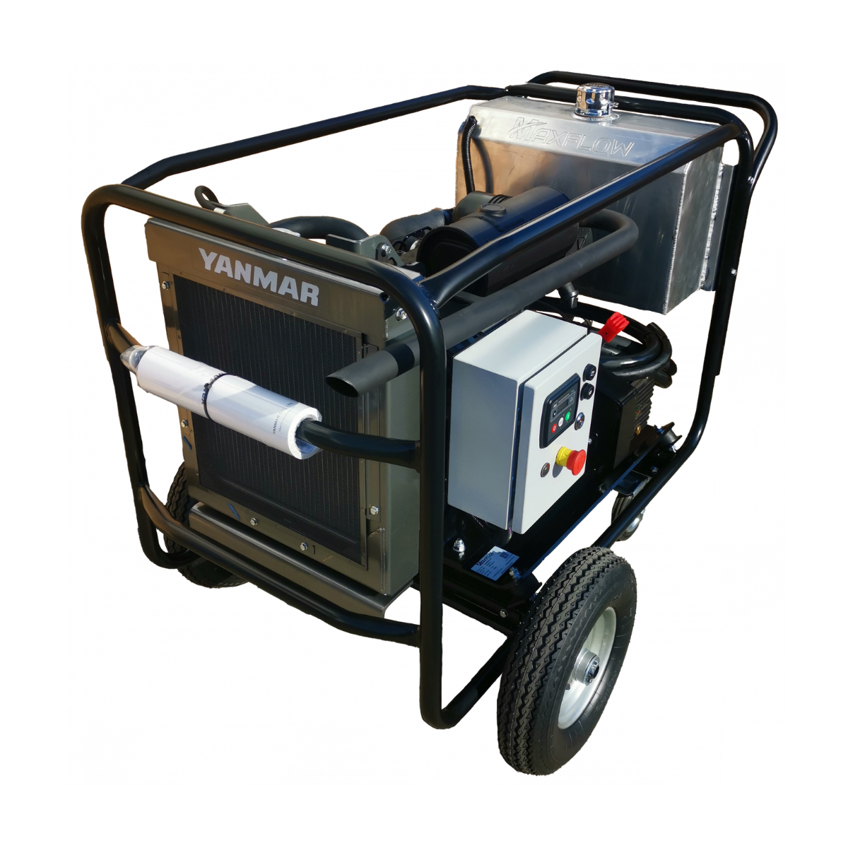 Maxflow Industrial Diesel Pressure Washer – Yanmar 3 Cylinder Water Cooled 18LPM 500 Bar Trolley Frame