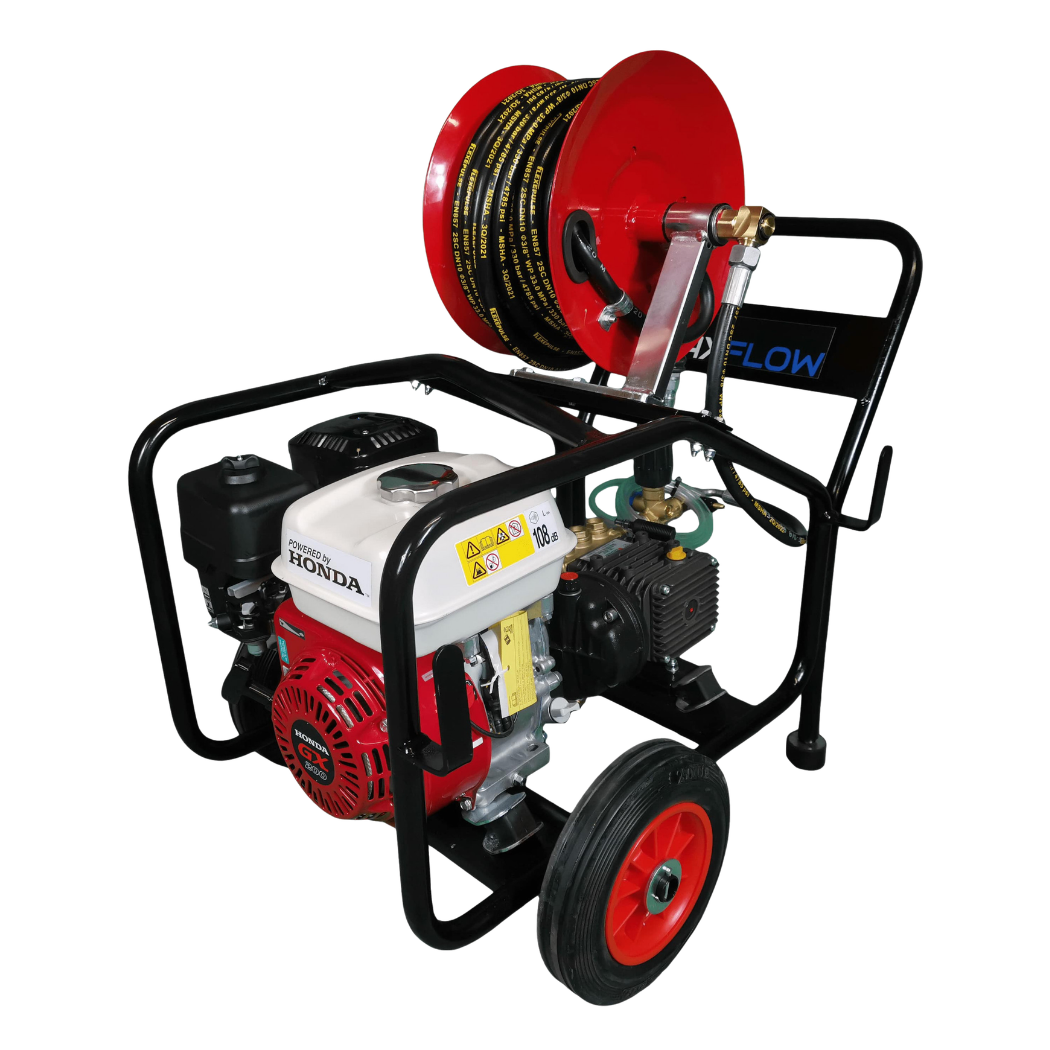 Semi-Industrial Pressure Washer Honda GX200 14 LPM Cage Frame + 20M Reel (Electric Start Option)