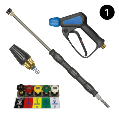 Watertek Honda GX390 / Mazzoni Pump Pressure Washer 21 Litres Per Minute @ 200 Bar (3000 PSI) Option 1 - Premium Suttner Trigger 900mm Lance with Nozzles (+£186)