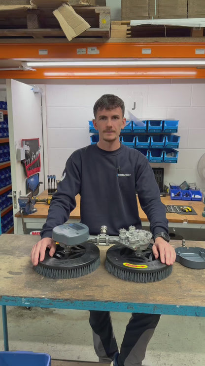 Dual Solar Panel Rotary Brush