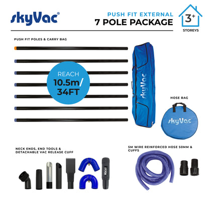 skyVac® Standard 44mm Push Fit Pole Package